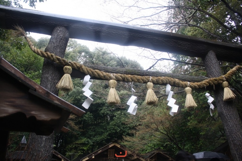 嵯峨野に神社の鳥居 (ворота в храм в Сагано)